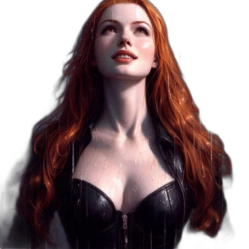 dress, face, jacket, comic book art transparent PNG cut-out
