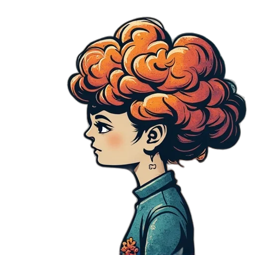 crown, hair, face, jacket transparent PNG cut-out