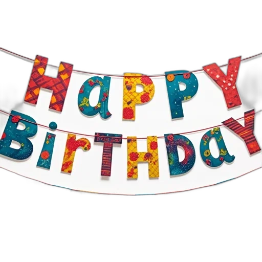 colorful, banner, words, happy transparent PNG cut-out