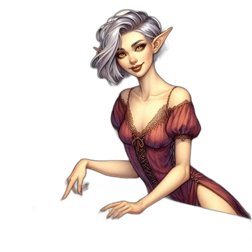 dress, staff, fantasy art, concept art transparent PNG cut-out