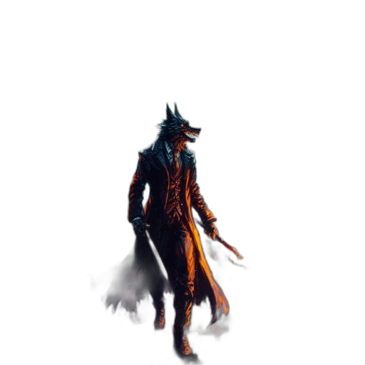 dragon, creature, staff, mask transparent PNG cut-out