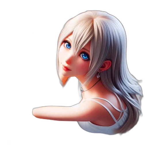 face, robot, hair, creature transparent PNG cut-out