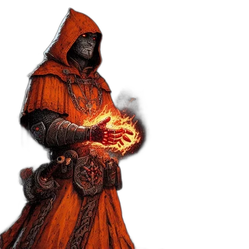 jacket, staff, sword, mask transparent PNG cut-out