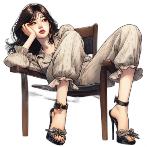 shoes, dress, furniture, face transparent PNG cut-out