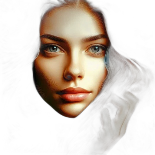 face, mask, jewelry, hair transparent PNG cut-out
