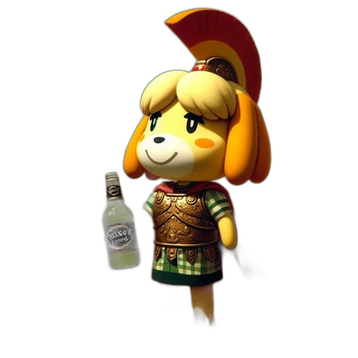 bottle, dress, crown, staff transparent PNG cut-out