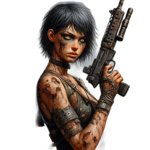 weapon, cyberpunk, concept art, fantasy art transparent PNG cut-out