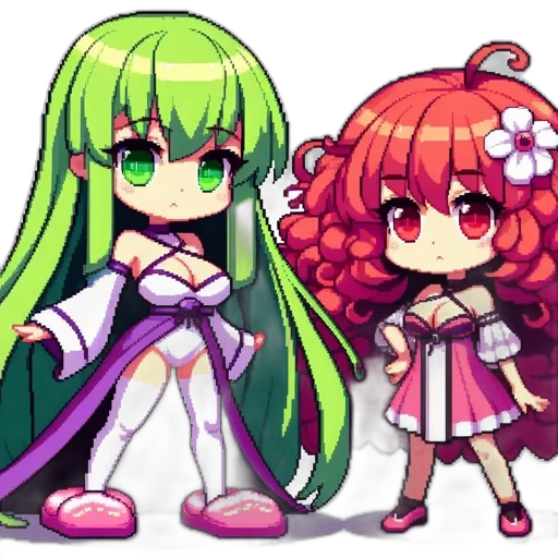 pixel art, anime, concept art, fantasy art transparent PNG cut-out