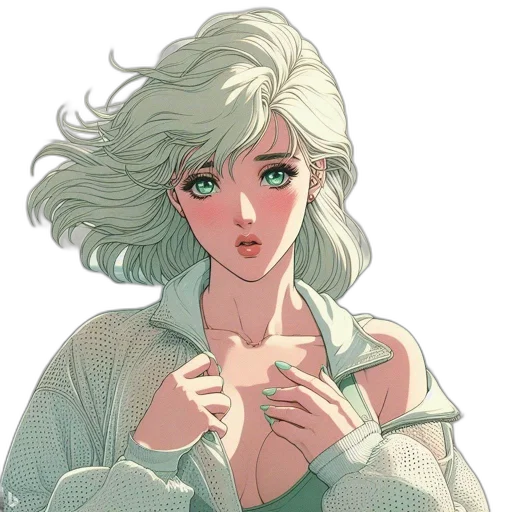 face, jacket, dress, jewelry transparent PNG cut-out