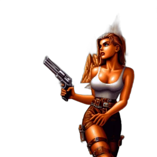 weapon, concept art, pixel art, comic book art transparent PNG cut-out