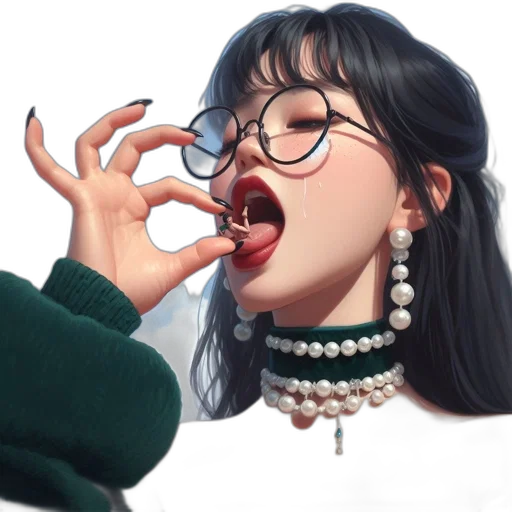 jewelry, food, face, creature transparent PNG cut-out