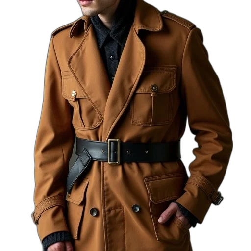 jacket, staff, photorealistic, concept art transparent PNG cut-out
