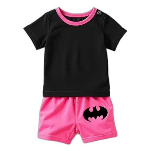 black, pink, toddler, outfit transparent PNG cut-out