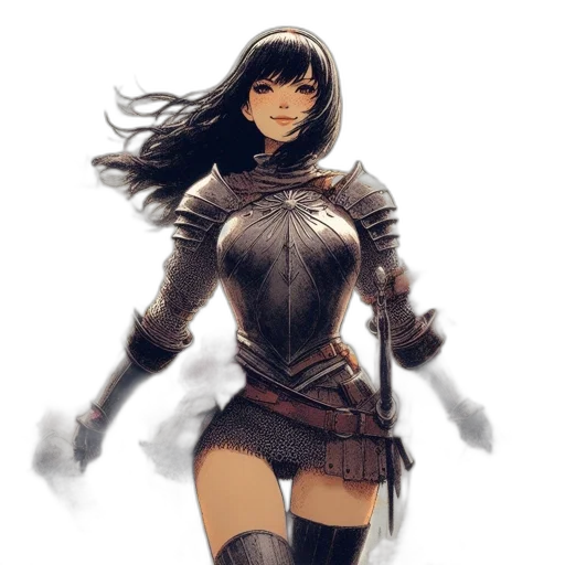 weapon, sword, dress, fantasy art transparent PNG cut-out
