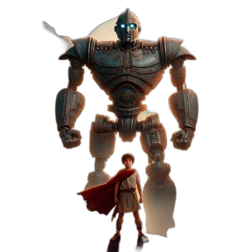 robot, weapon, concept art, 3d render transparent PNG cut-out