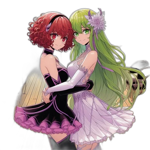 dress, staff, anime, concept art transparent PNG cut-out