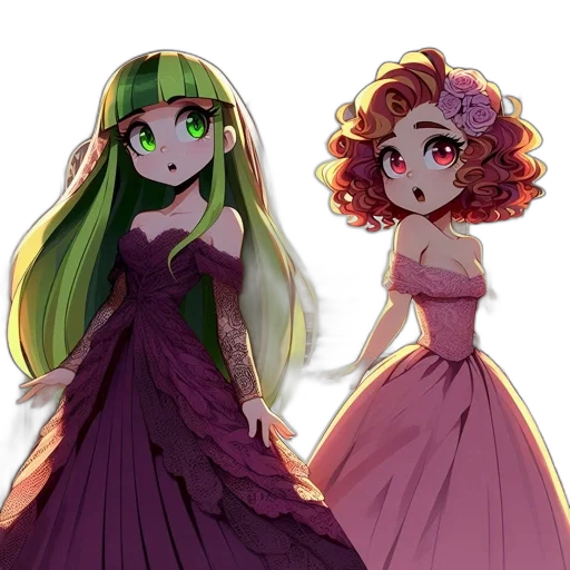 dress, crown, concept art, anime transparent PNG cut-out