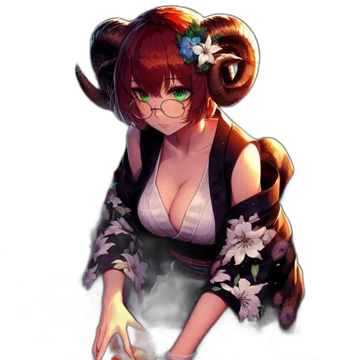 dress, flower, staff, weapon transparent PNG cut-out