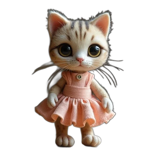 dress, animal, jewelry, 3d render transparent PNG cut-out