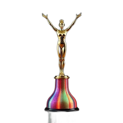 staff, 3d render, golden, trophy transparent PNG cut-out
