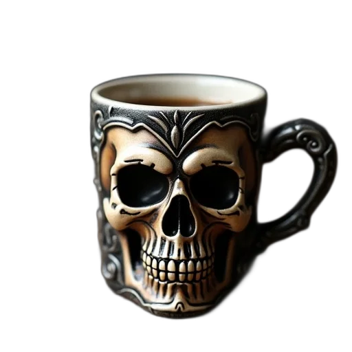 3d render, photorealistic, biker, skull transparent PNG cut-out