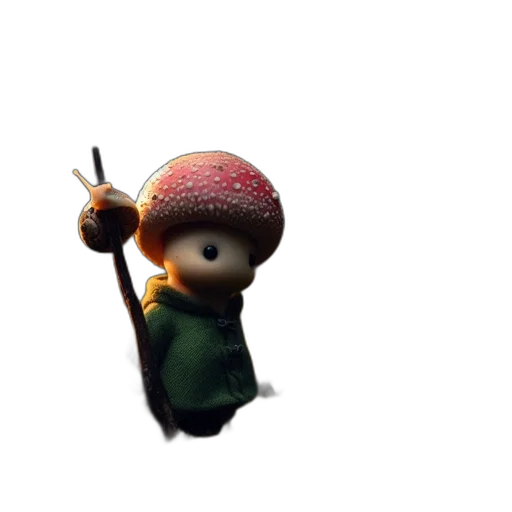 staff, hat, weapon, creature transparent PNG cut-out