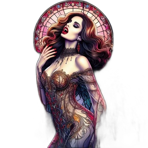 dress, jewelry, fantasy art, concept art transparent PNG cut-out