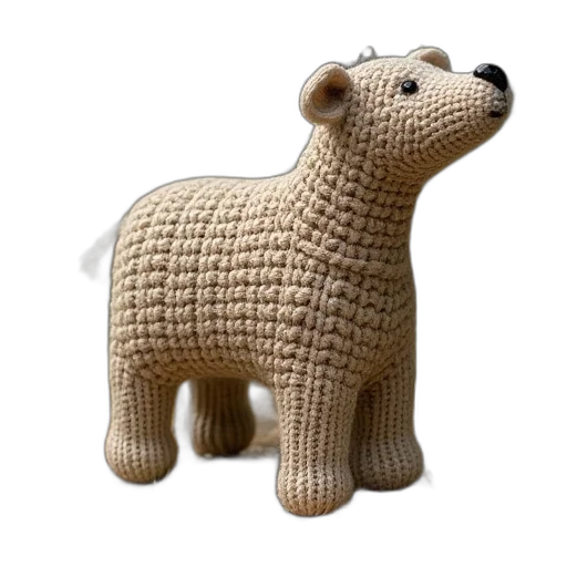 animal, 3d render, knitf, eco transparent PNG cut-out