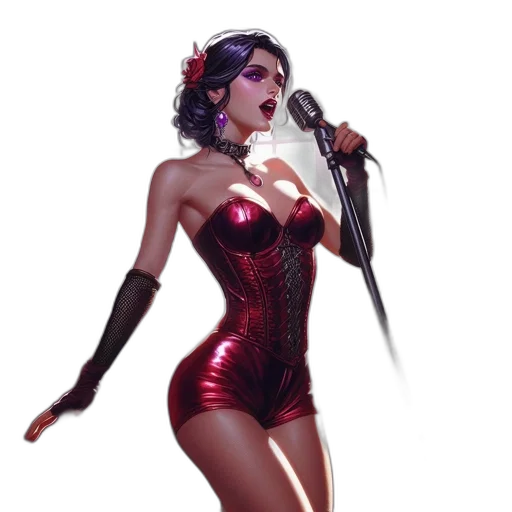 dress, concept art, comic book art, fantasy art transparent PNG cut-out