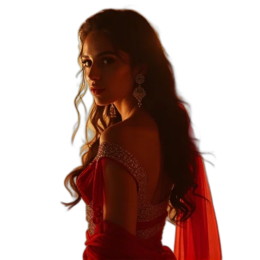 dress, jewelry, red, ultimate transparent PNG cut-out