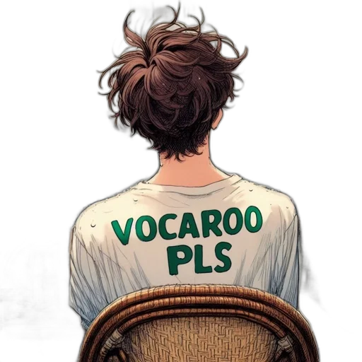 jacket, hair, staff, comic book art transparent PNG cut-out