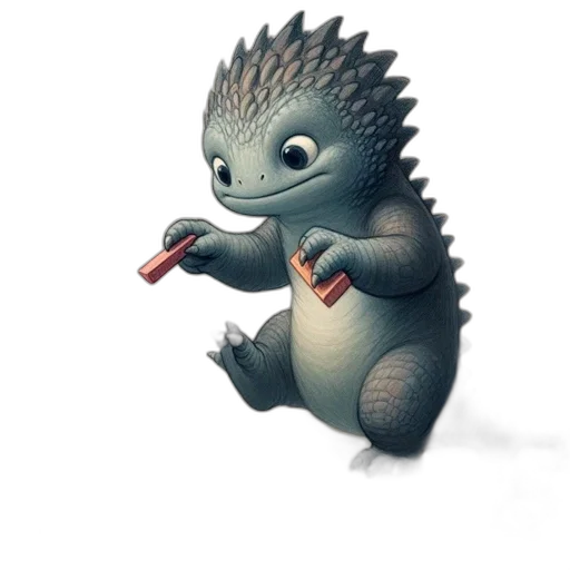 creature, dragon, staff, animal transparent PNG cut-out