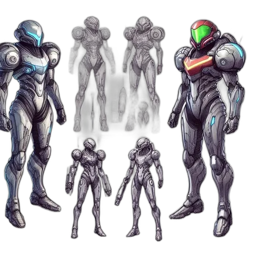 robot, concept art, 3d render, fantasy art transparent PNG cut-out