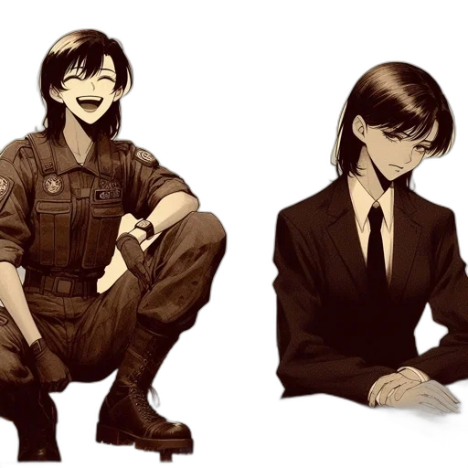 concept art, comic book art, anime, cartoon transparent PNG cut-out