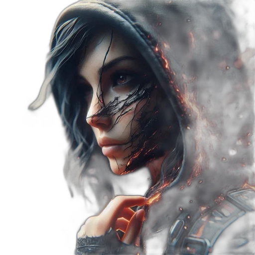 face, mask, staff, robot transparent PNG cut-out