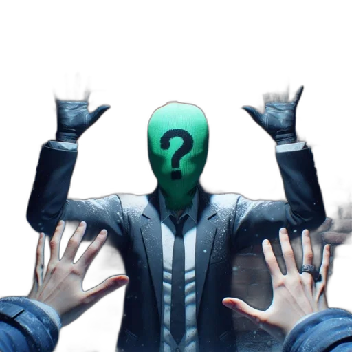 jacket, mask, robot, staff transparent PNG cut-out