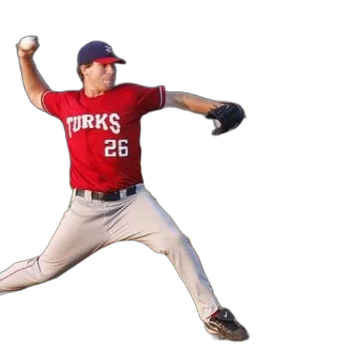 baseball, player, red, jersey transparent PNG cut-out