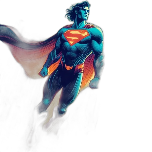 comic book art, concept art, fantasy art, watercolor transparent PNG cut-out
