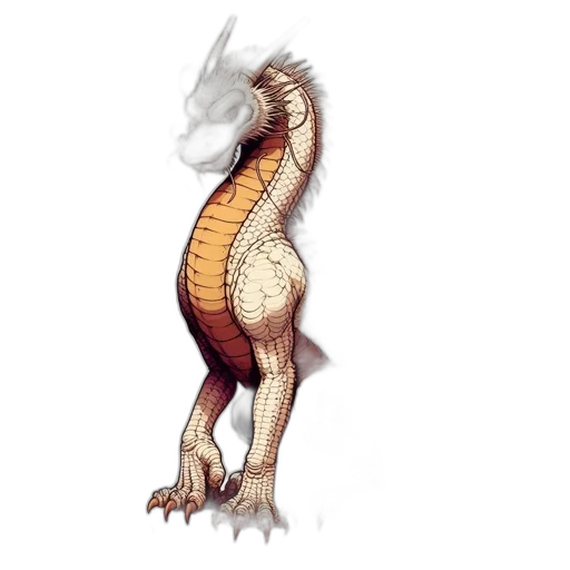 dragon, creature, animal, staff transparent PNG cut-out