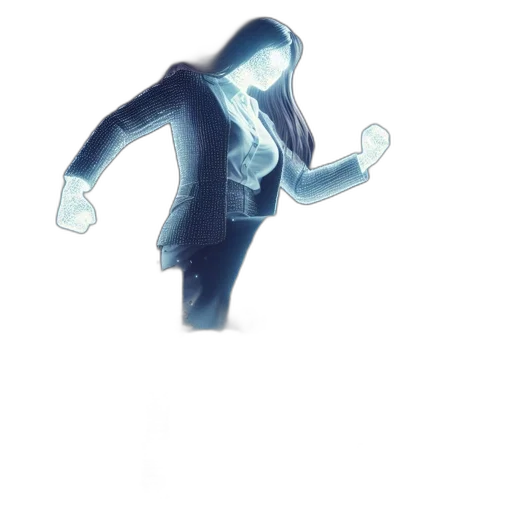 jacket, robot, staff, creature transparent PNG cut-out