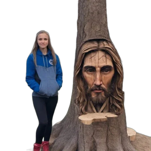 tree, face, hair, creature transparent PNG cut-out