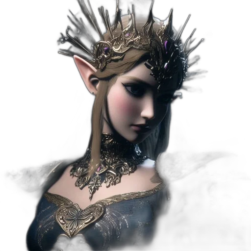 crown, jewelry, staff, dress transparent PNG cut-out