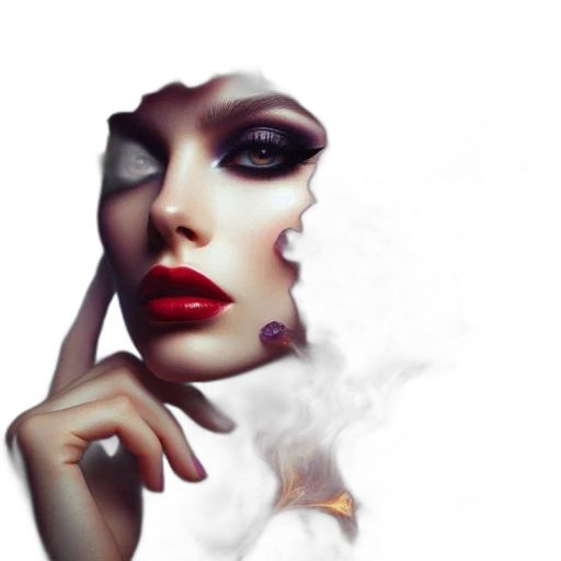 face, mask, jewelry, photorealistic transparent PNG cut-out