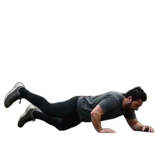 staff, creature, man, planks transparent PNG cut-out