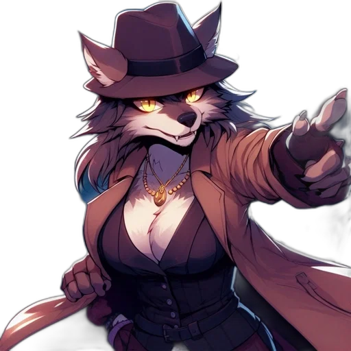 hat, staff, jacket, animal transparent PNG cut-out