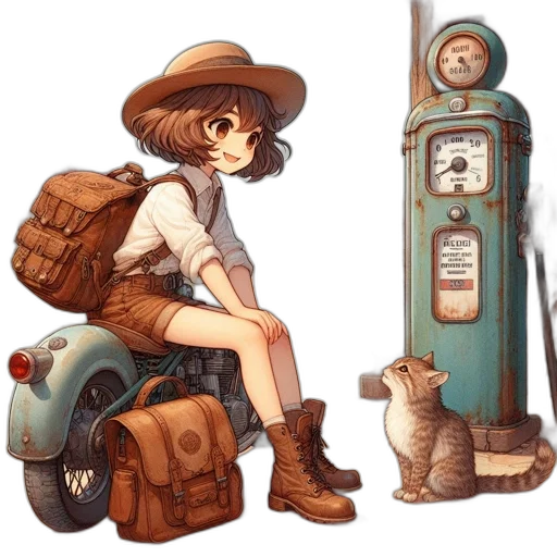 robot, bottle, dress, car transparent PNG cut-out