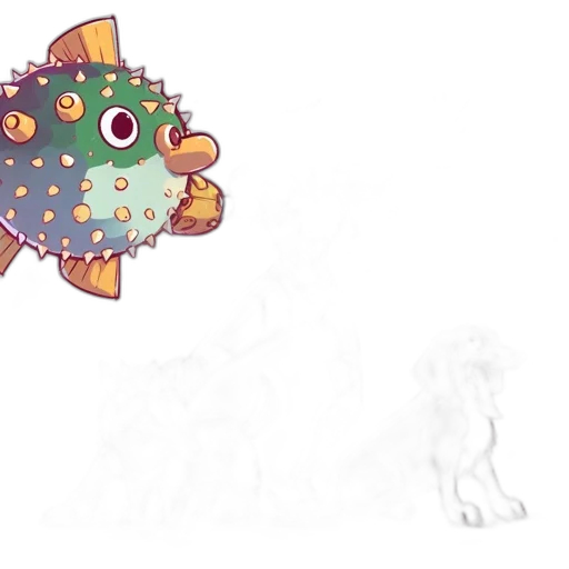dragon, creature, mask, staff transparent PNG cut-out