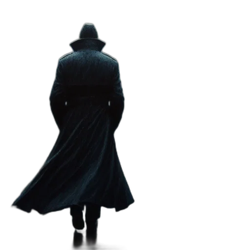 jacket, staff, creature, hat transparent PNG cut-out