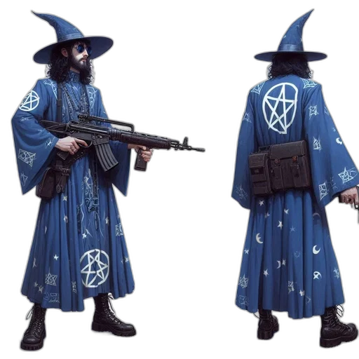 jacket, weapon, staff, concept art transparent PNG cut-out