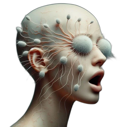 mask, face, hair, robot transparent PNG cut-out